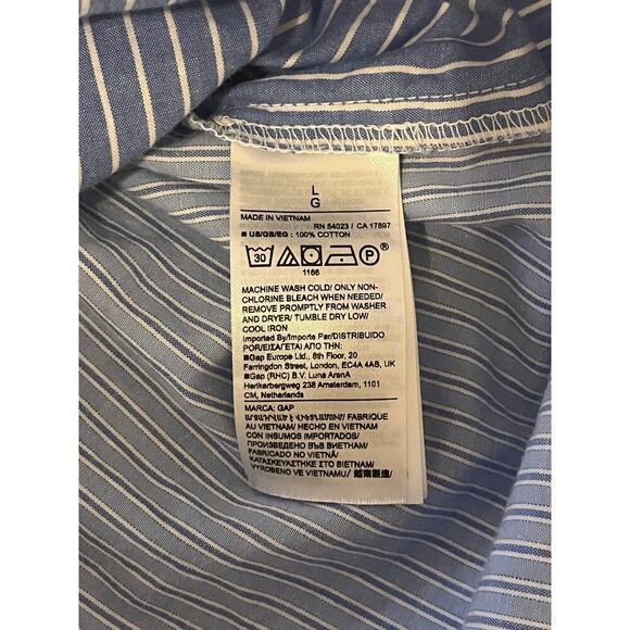 Gap Oversized Poplin Striped Shirt - Picture 6 of 6